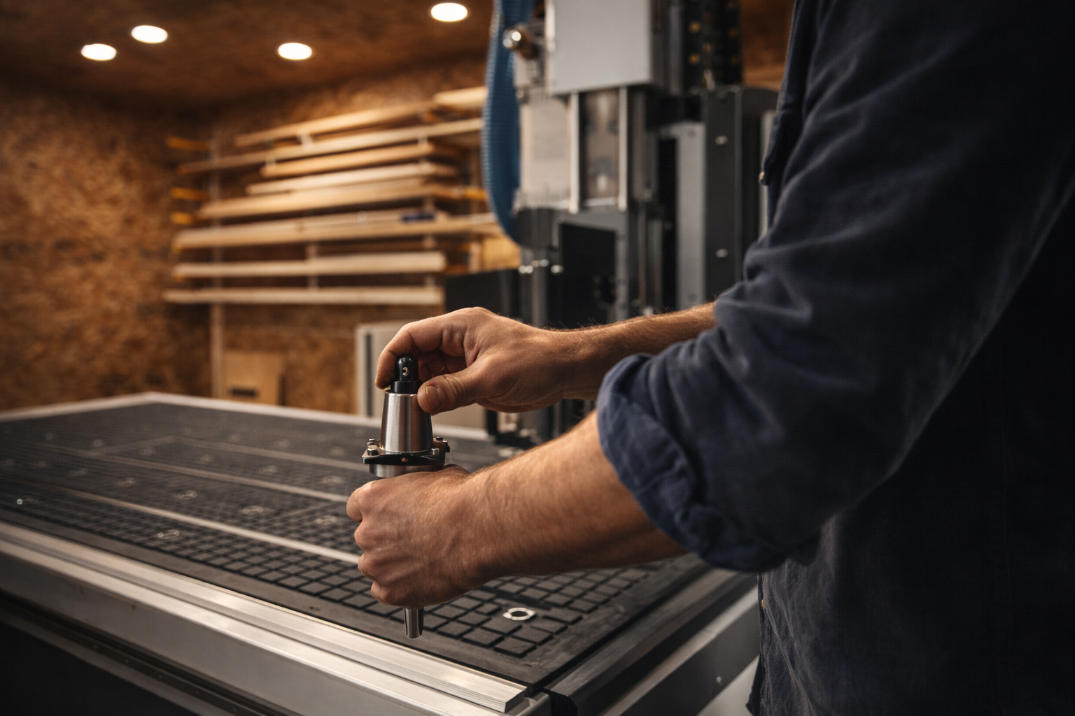 CNC millwork detail — Karhu Construction